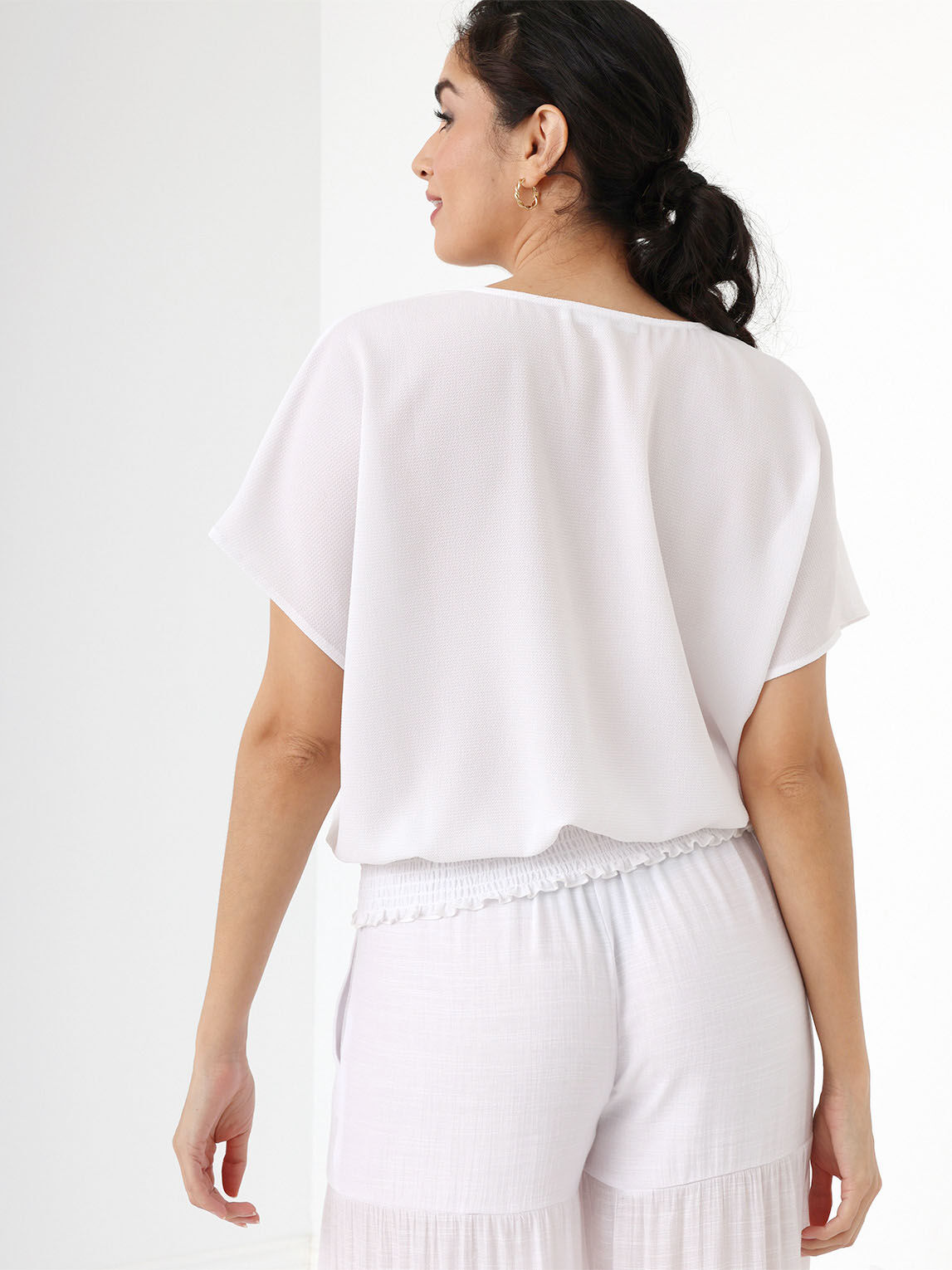 Ruched hem top sale