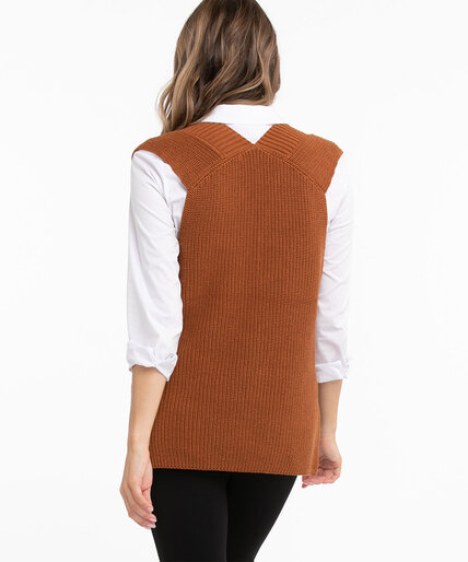 Cotton Blend Sweater Vest Image 5