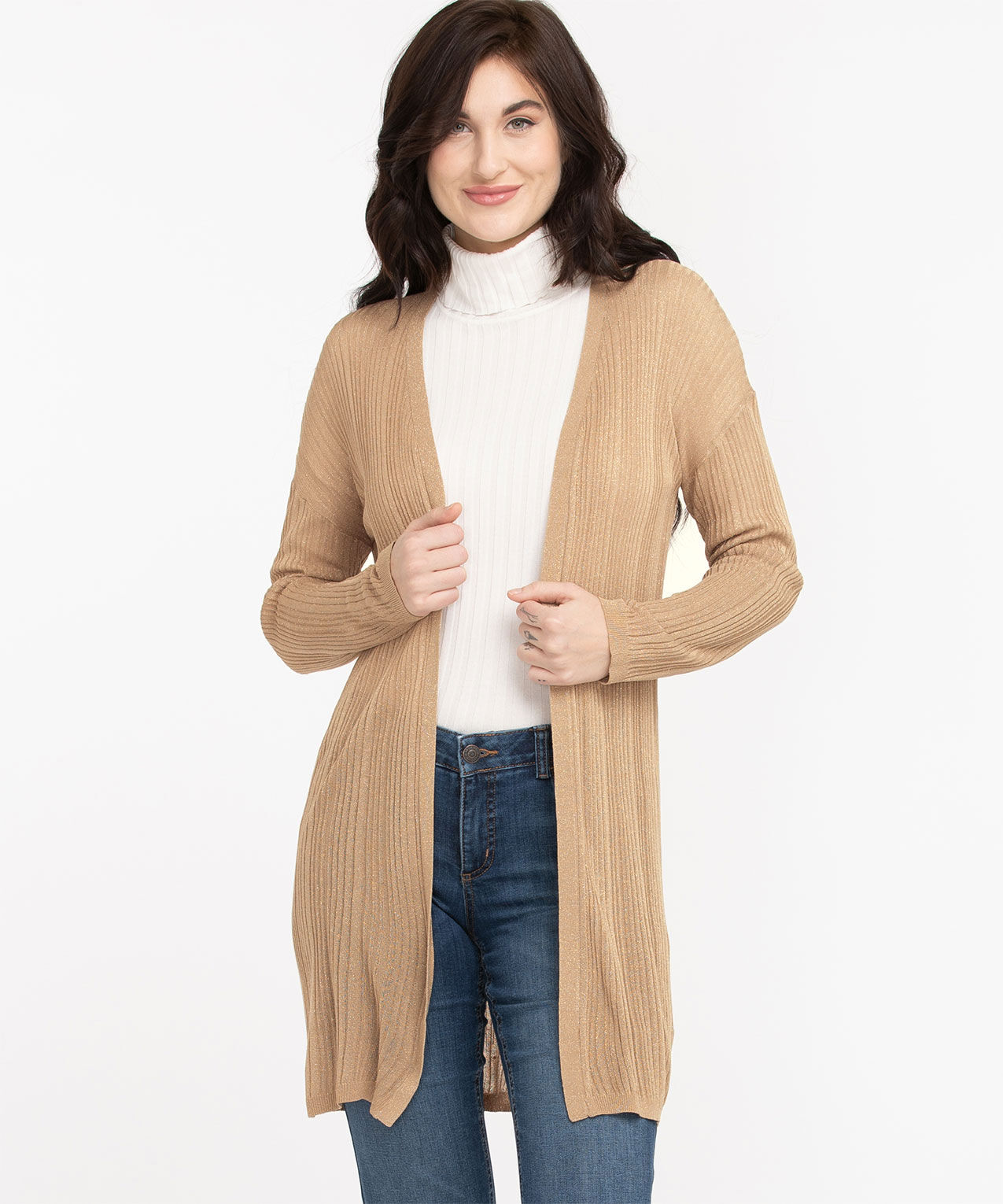 Open Front Shimmer Cardigan Cleo 4000004677