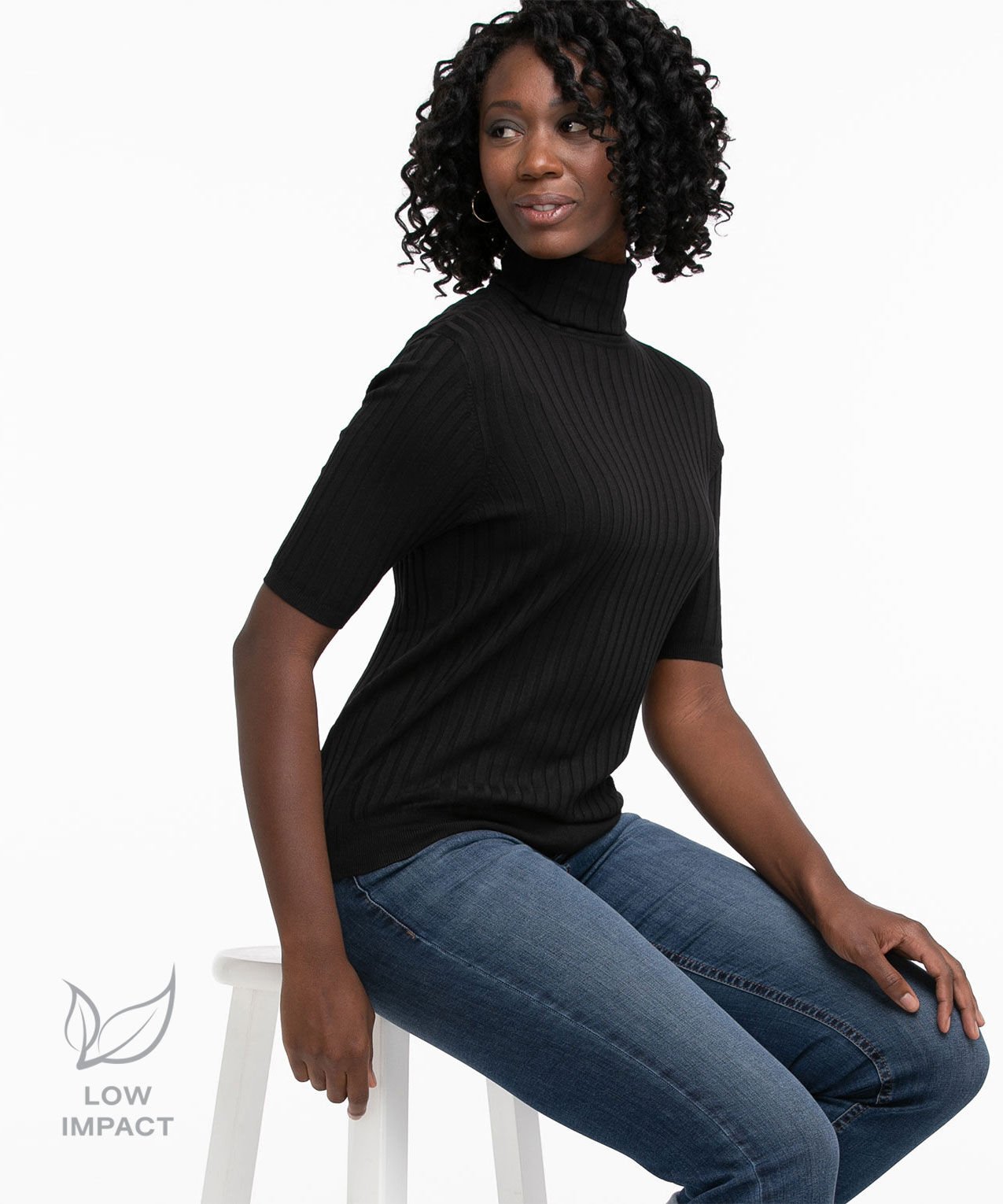 Low Impact Elbow Sleeve Turtleneck Cleo 4000003989