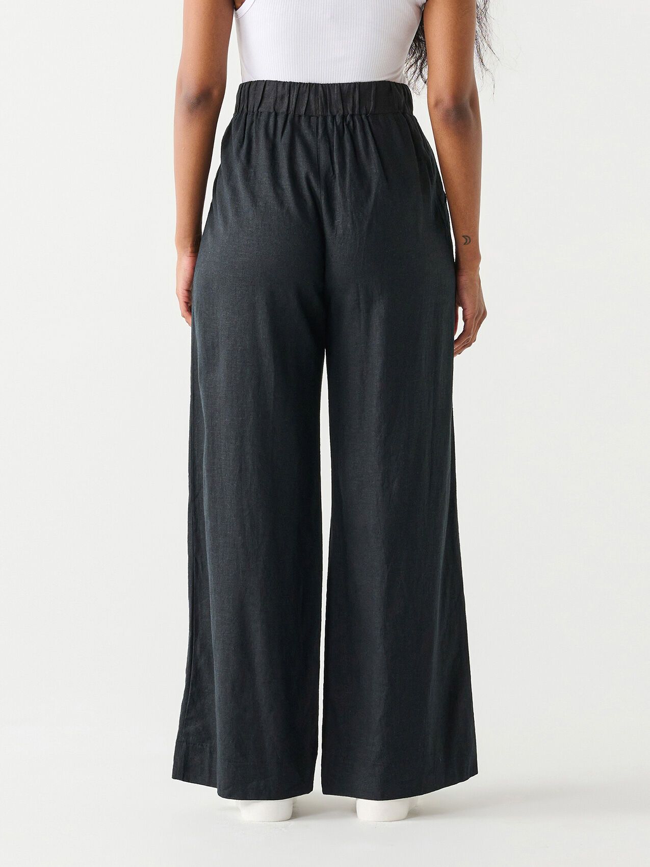 Linen blend wide leg pants store