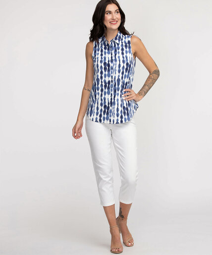Sleeveless Button Front Blouse Image 2
