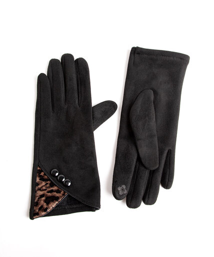 Leopard Detail Text Gloves Image 3