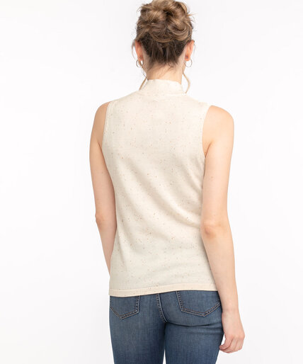 Recycled Mock Neck Sleeveless Sweater Image 4