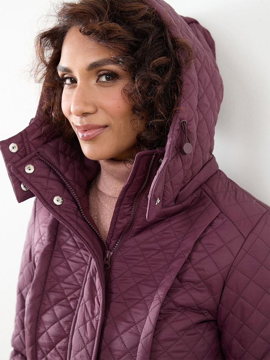 Quilted jacket petite top