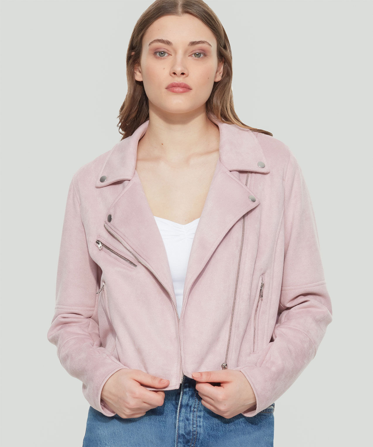 Dex Faux Suede Moto Jacket Cleo 4000008140