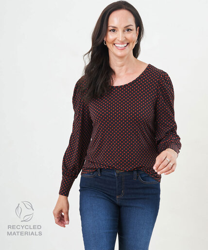 Patterned Long Sleeve Top Image 1