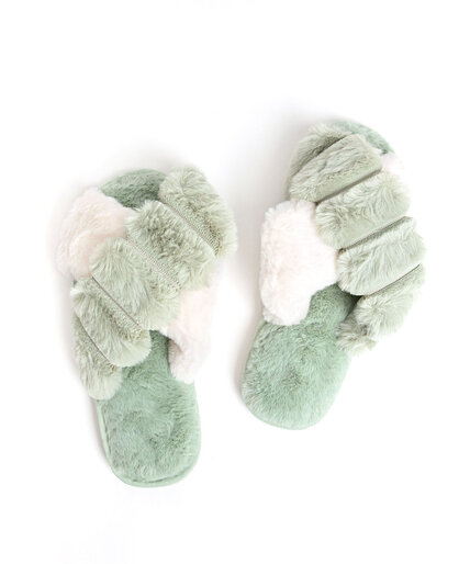 Fuzzy Crossover Slippers Image 1