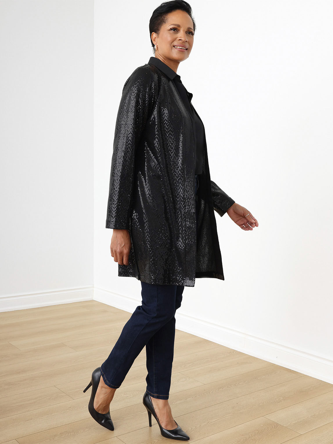 Glitter duster jacket sales