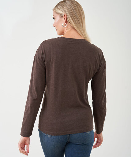 Long Sleeve V-Neck T-Shirt Image 5