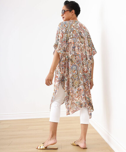 Printed Kimono with Side Slits Image 3