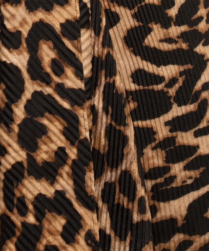 Leopard Print Pleated Scarf Image 2