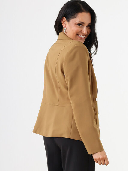 Open Military Blazer in Toffee Image 3