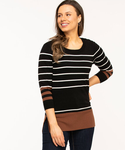 Black Stripe Pullover Sweater Image 4