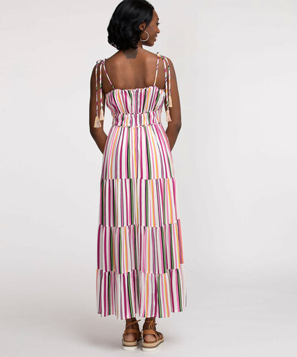 Striped Strappy Maxi Dress Image 4