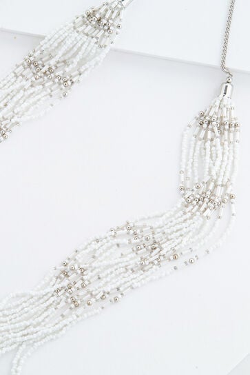 Sea Bead Long Multi Layer Necklace
