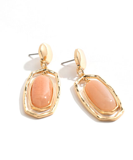 Rose/Gold Oval Earring Image 2