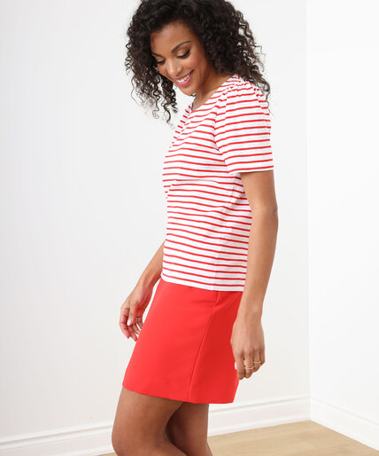 Low Impact Striped Puff Sleeve T-Shirt Image 3