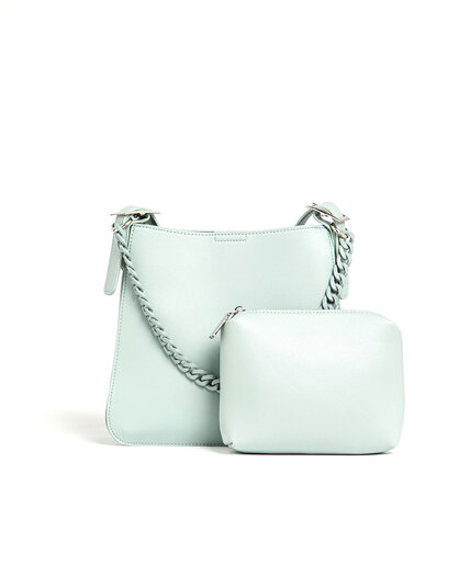 Light Blue Chainlink Handle Handbag Image 1