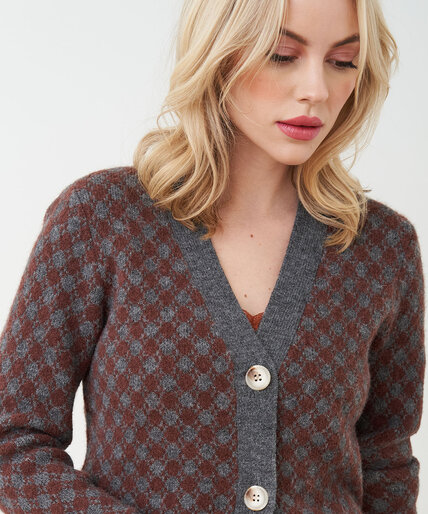 Patterned Button Front Cardigan Image 4