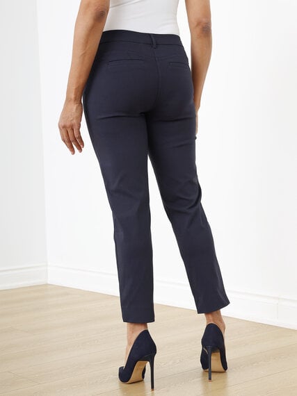 Christy Slim Navy Ankle Pant in Microtwill Image 3