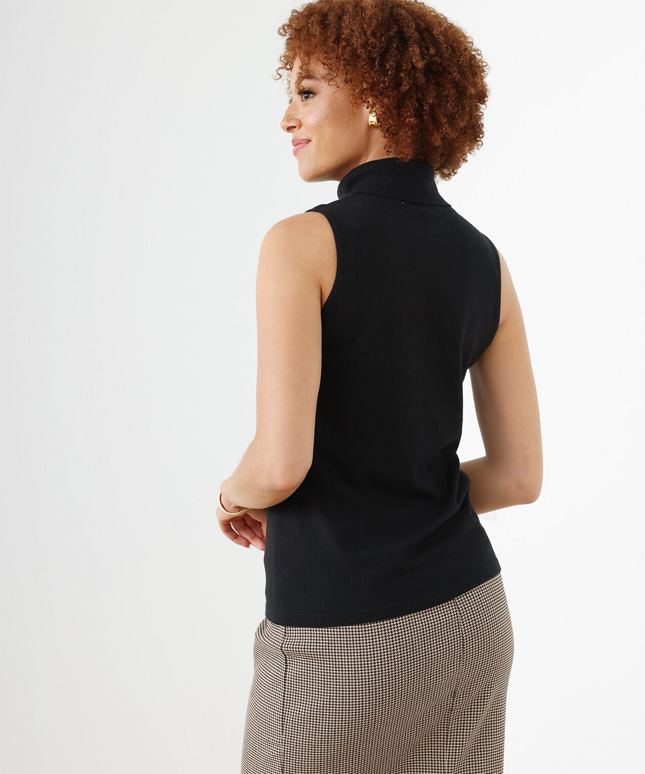 Sleeveless Turtleneck Tank Sweater Knit Cleo 4000008302