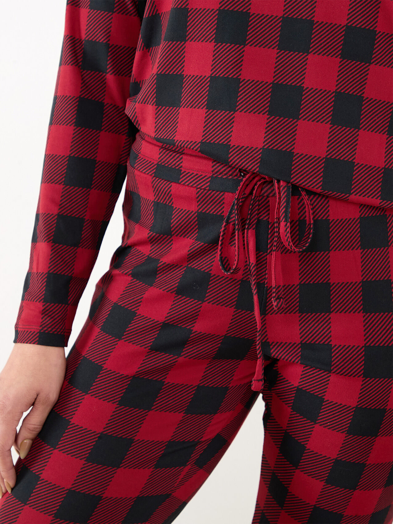 Soft jogger pajama set top
