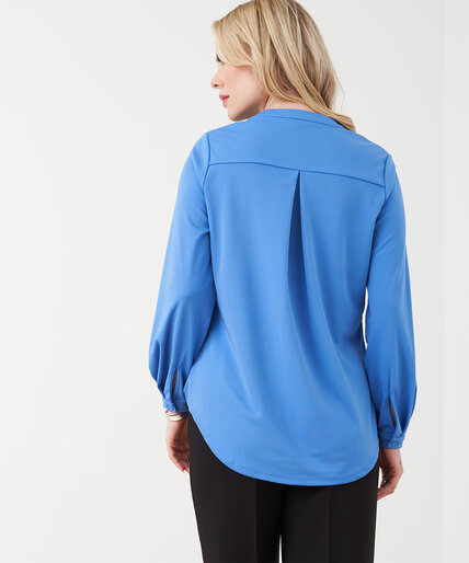 Long Sleeve Mid Length Y-Neck Top Image 4