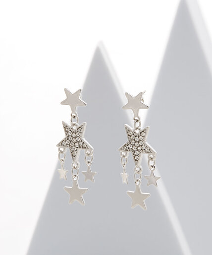 Silver Starburst Earrings Image 2