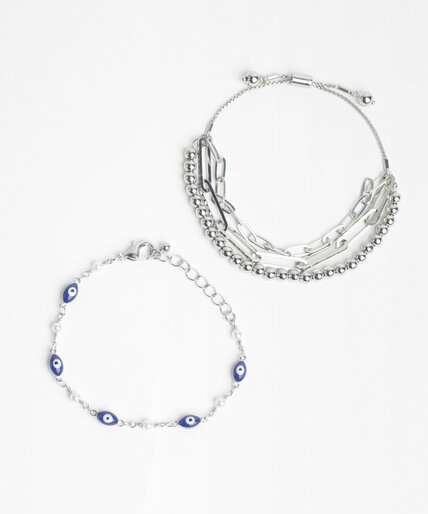 Silver Multi-Chain Bracelet Image 4