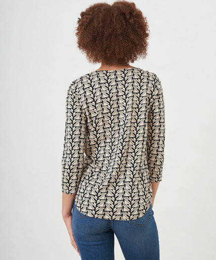 Ruched 3/4 Sleeve T-Shirt Image 3