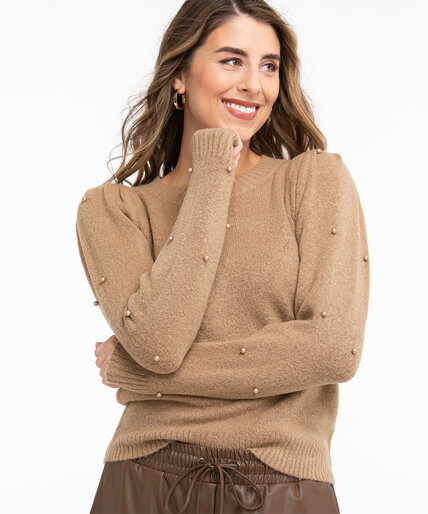 Puff Shoulder Pullover Sweater Image 1