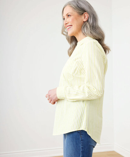 Long Sleeve Collared Popover Blouse Image 4
