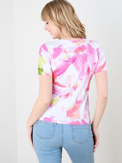 Short Sleeve Brush Strokes Top by GG Collection Image 5