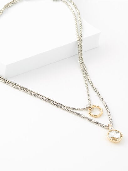 Short Double Layer Chain Necklace