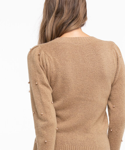 Puff Shoulder Pullover Sweater Image 4