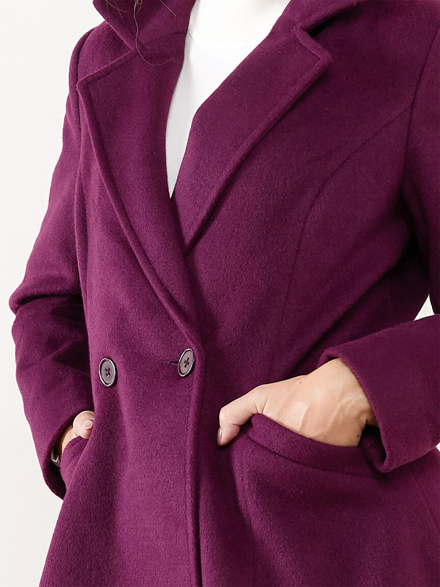 Fit and flare coat petite shop