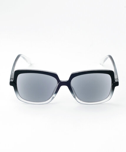 Black and Clear Square-Framed Reader Sunglasses | Cleo | 4000009283