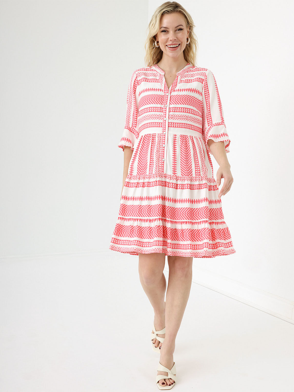 Petite gingham top dress