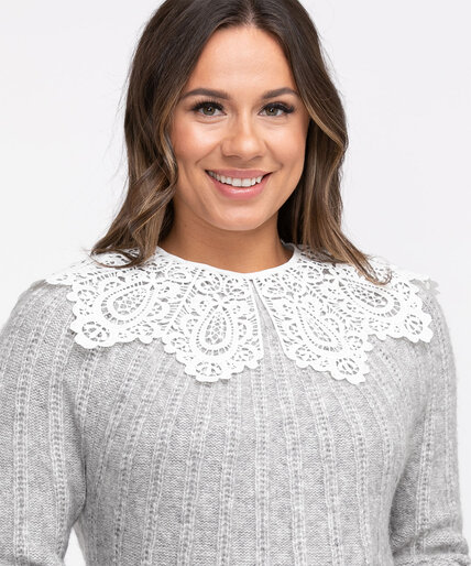 White Crochet Collar Image 4