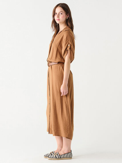 Belted Midi Shirt Dress by Black Tape Image 2