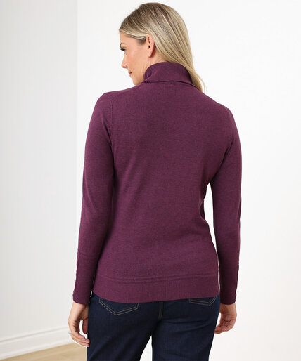 Turtleneck Sweater with Button Detail Image 4