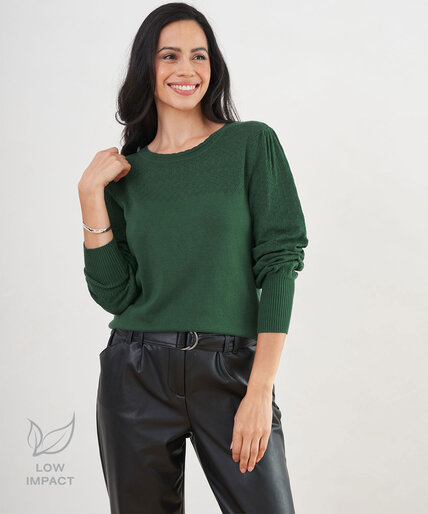 Low Impact Pointelle Sweater Image 1