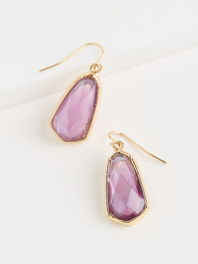 Gold & Lilac Dangler Earrings
