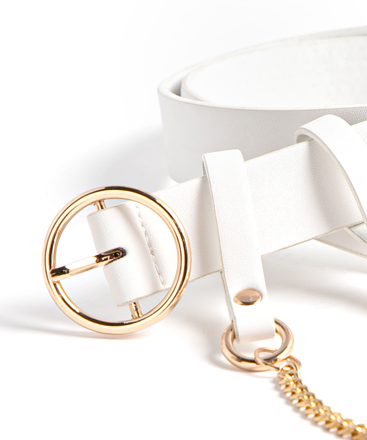 White belt with chain top