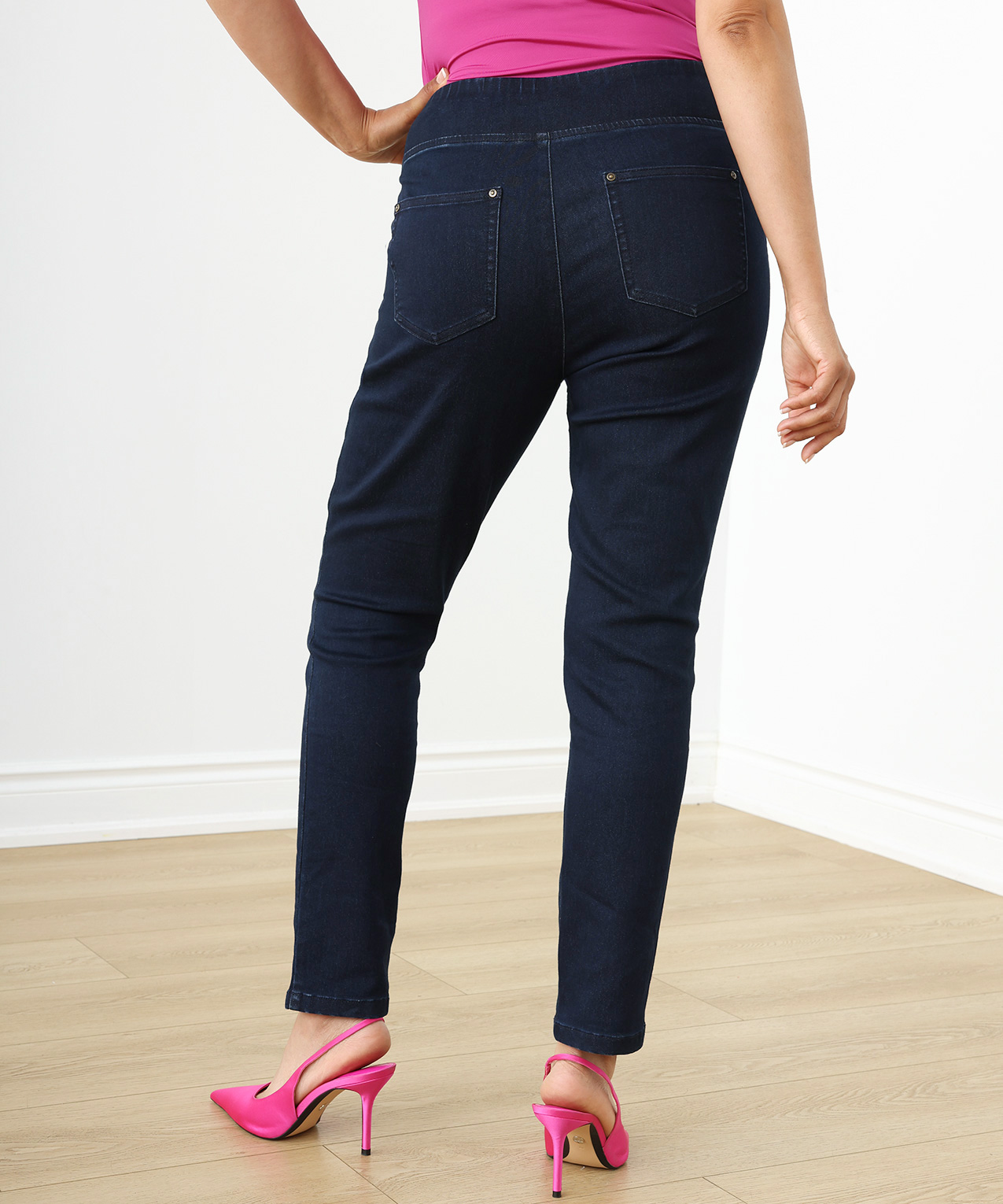 Knit Pull-On Denim Jegging, Cleo