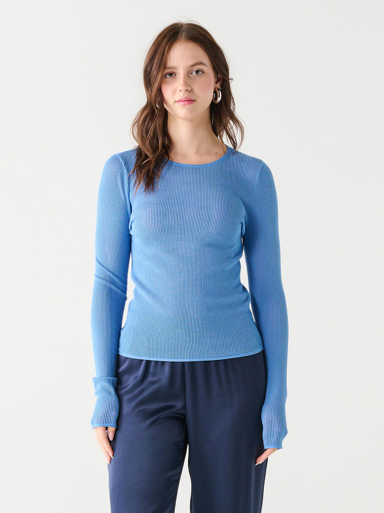 Black mesh sweater on sale