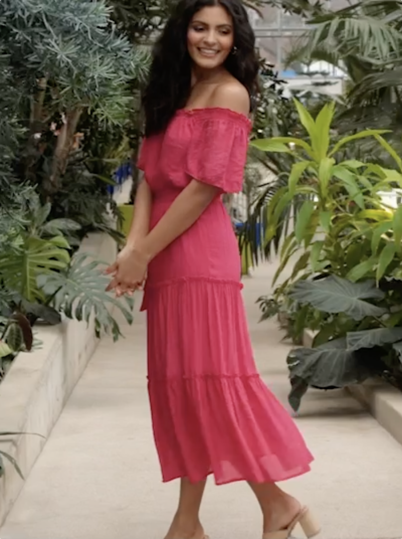 Gauze Square Neck Summer Dress