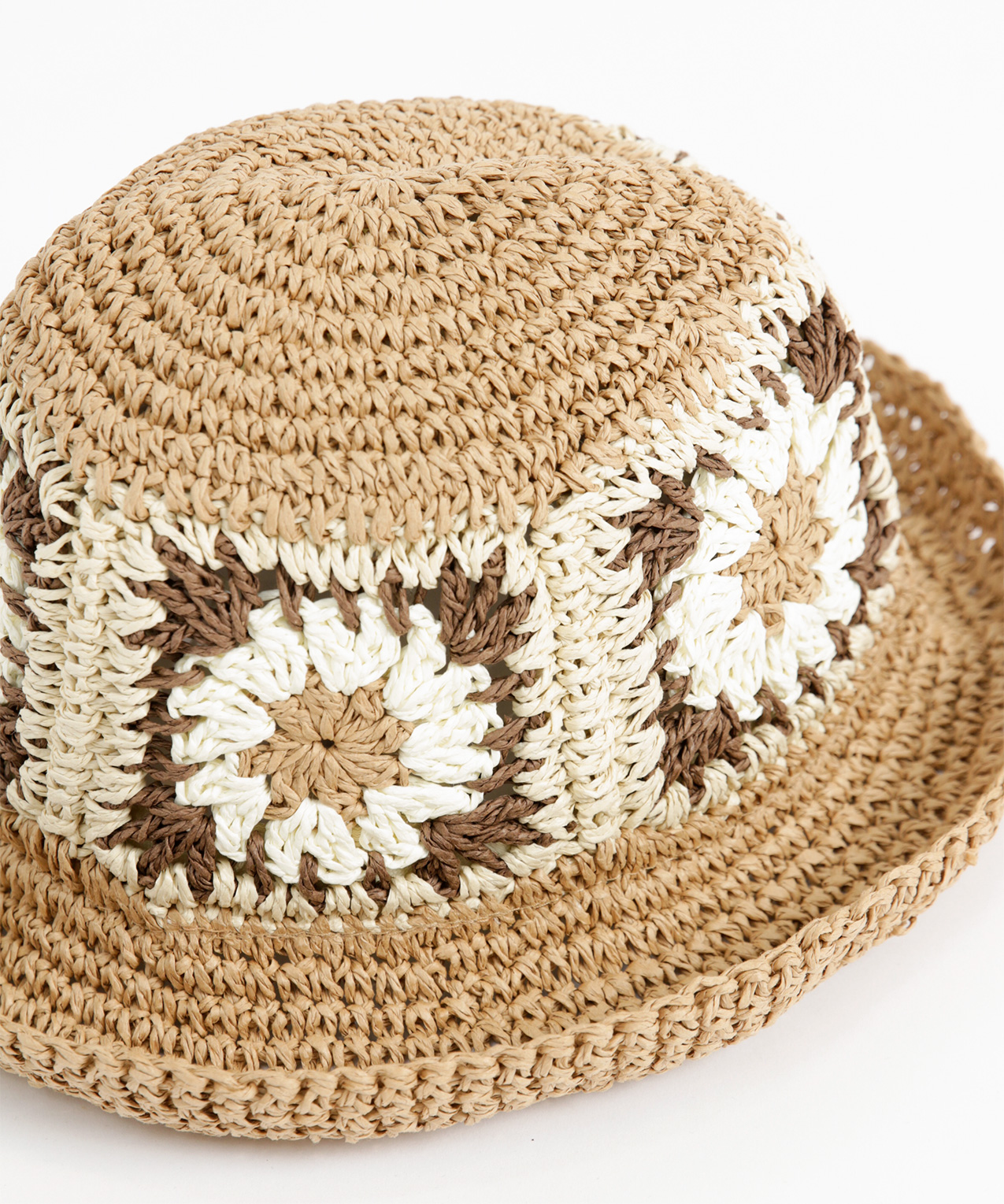 Straw Crochet Bucket Hat
