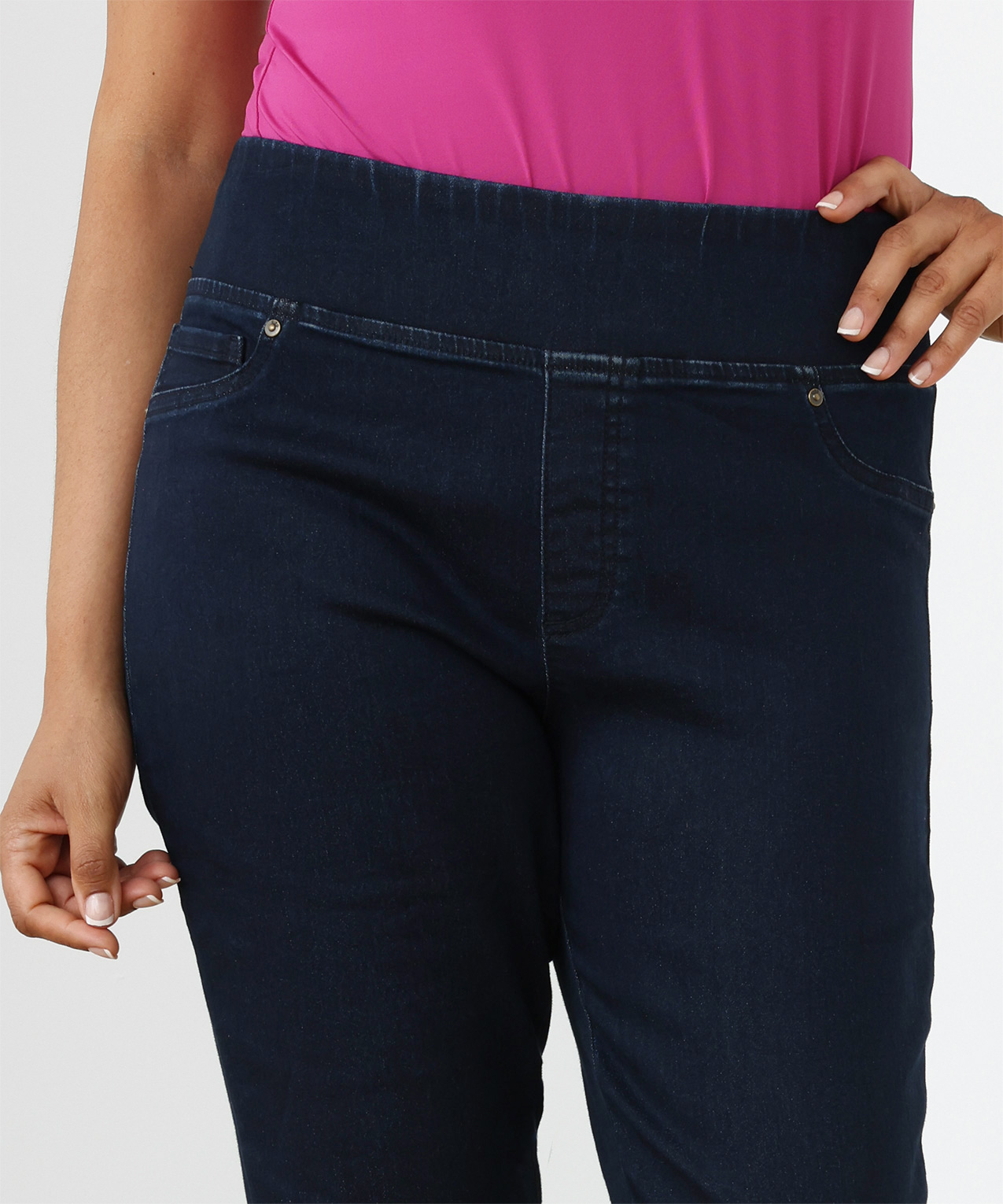 l.e.i. Women's Dorm Pull on Jegging with Tie Detailing in Knit Denim